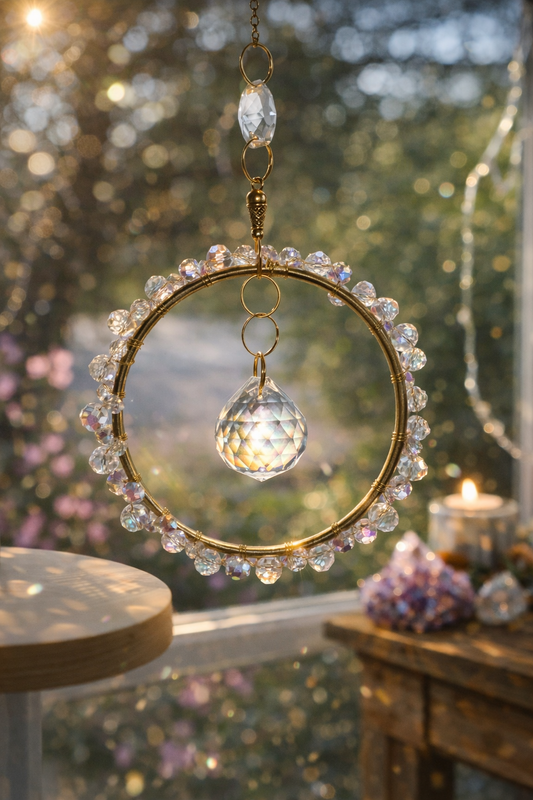 Crystal Halo Suncatcher | 8cm Loop