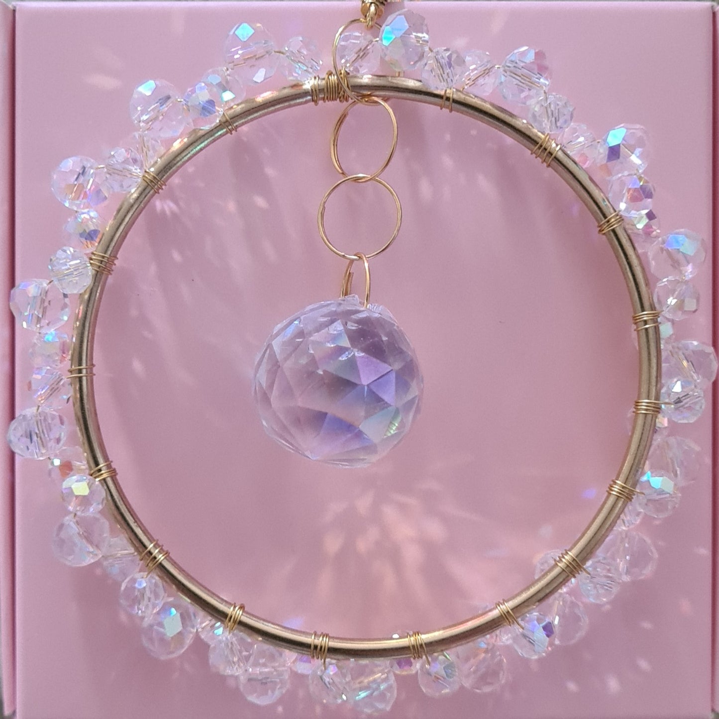Crystal Halo Suncatcher | 8cm Loop