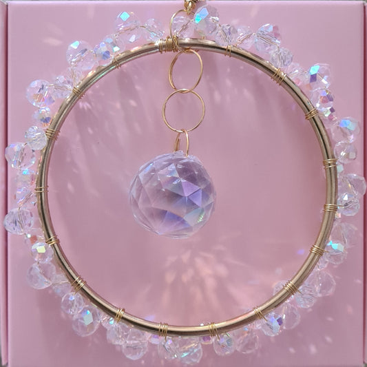 Crystal Halo Suncatcher | 8cm Loop