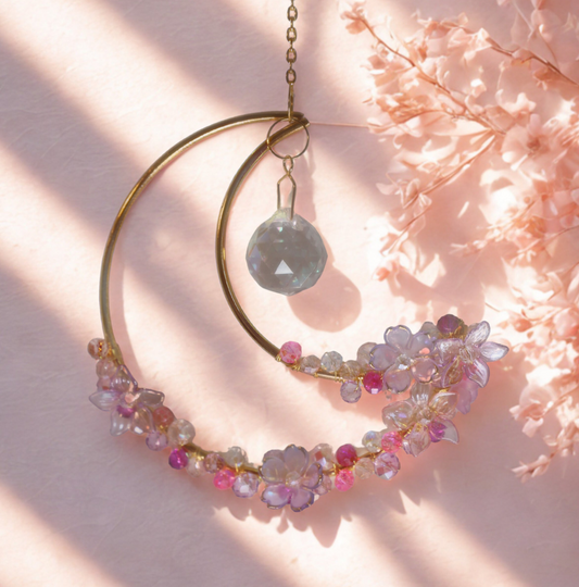 Crystal Suncatcher - Small moon